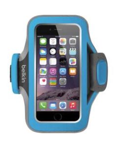 Belkin Slim-Fit Plus Carrying Case (Armband) iPhone 6, Cable - Topaz - Neoprene, Fabric - Armband