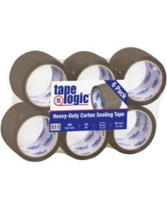 Tape Logic Acrylic Sealing Tape, 3in Core, 3in x 55 Yd., Tan, Pack Of 6