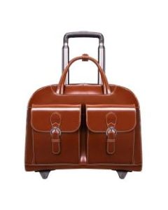 McKlein L-Series Davis Briefcase With 15in Laptop Pocket, Brown