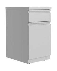 Lorell Backpack 15inD Vertical Mobile Pedestal File Cabinet, Silver