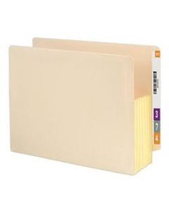Smead Manila File Pocket With Reinforced Tab, Letter Size, 5 1/4in Expansion, Box Of 10