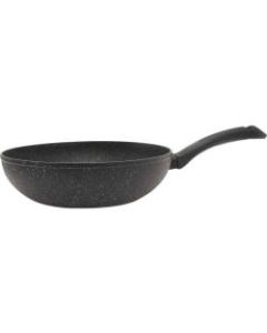 The Rock 11in (28cm) Stir Fry Pan - 11in Diameter Frying Pan - Forged Aluminum Base - Cooking, Frying - Dishwasher Safe - Oven Safe - Black - 1 Piece(s)