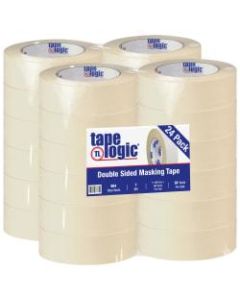 Tape Logic Double-Sided Masking Tape, 3in Core, 1.5in x 108ft, Tan, Case Of 24