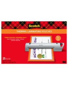 Scotch Thermal Laminating Pouches, 11-1/2in x 17-1/2in, Clear, Pack Of 25 Sheets, TP3856-25