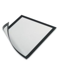 DURABLE DURAFRAME Magnetic Sign Holders, 8-1/2in x 11in, Black, Set Of 2 Holders