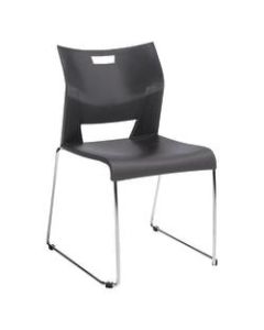 Global Duet Stacking Chair, 33 1/4inH x 20 1/2inW x 23inD, Platinum/Chrome