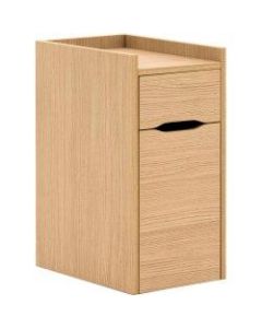 Allermuir Crate 18inD Vertical 2-Drawer Mobile Closed Storage Co-Pedestal File Cabinet, Oak
