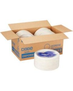 Dixie Round Paper Plates, 8-1/2in, White, Case Of 500 Plates