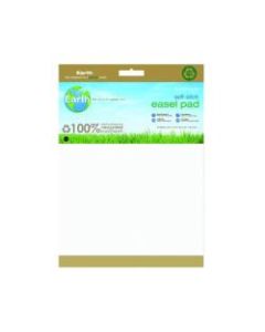 MasterVision Earth 100% Recycled Self-Stick Easel Pad, 25in x 30in, White, 30 Sheets