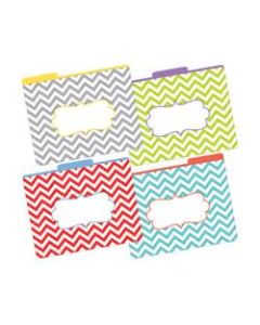Barker Creek Tab File Folders, 8 1/2in x 11in, Letter Size, Chevron Beautiful, Pack Of 12
