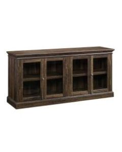 Sauder Barrister Lane Entertainment/Storage Credenza For 80in TVs, Iron Oak