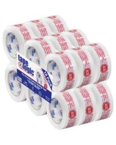 Tape Logic Preprinted Stop/Alto Carton Sealing Tape, 3in Core, 2in x 110 Yd., Red/White, Case Of 18