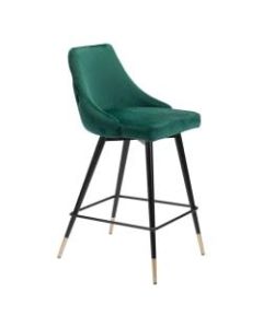 Zuo Modern Piccolo Counter Chair, Green/Black