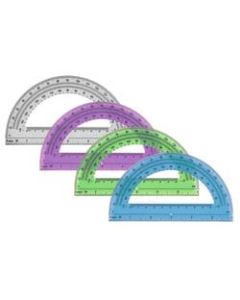 Office Depot Brand Semicircular 6in Protractor, Clear