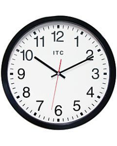 Infinity Instruments Obsidian 14in Round Wall Clock, Black