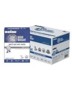 Boise X-9 High Bright Multi-Use Copy Paper, Letter Size Paper, 96 Brightness, 20 Lb, White, 500 Sheets Per Ream, Case Of 10 Reams