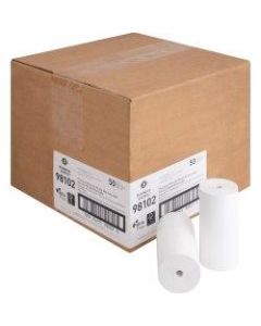 Business Source Receipt Paper - White - 4 19/64in x 127 ft - 50 / Carton