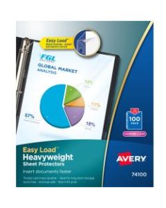 Avery Top-Loading Nonstick Sheet Protectors, Heavyweight, Clear, 8 1/2in x 11in, Box Of 100