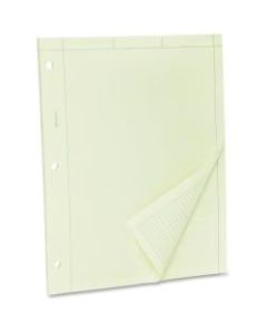 TOPS Green Tint Engineers Quadrille Pad - Letter - 100 Sheets - Both Side Ruling Surface - Ruled - 15 lb Basis Weight - 8 1/2in x 11in - Green Tint Paper - Hole-punched - 100 / Pad