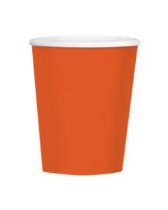 Amscan Hot/Cold Paper Cups, 12 Oz, Orange Peel, Pack Of 40 Cups, Case Of 4 Packs