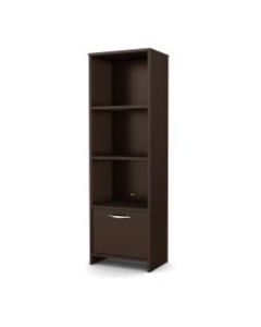 South Shore Step One 3-Shelf Bookcase, Chocolate