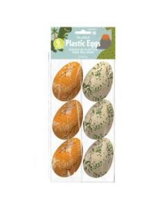 Amscan Large Plastic Easter Eggs, 3in x 2in, Dinosaur, 5 Eggs Per Bag, Pack Of 6 Bags
