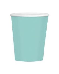 Amscan Hot/Cold Paper Cups, 12 Oz, Robins Egg Blue, Pack Of 40 Cups, Case Of 4 Packs