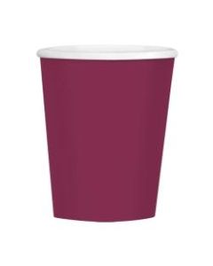 Amscan Hot/Cold Paper Cups, 12 Oz, Berry, Pack Of 40 Cups, Case Of 4 Packs