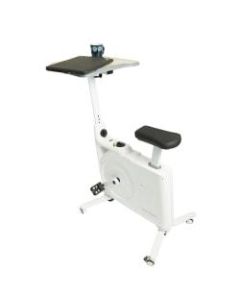 Mind Reader 28inW Exercise Bike Standing Desk, White