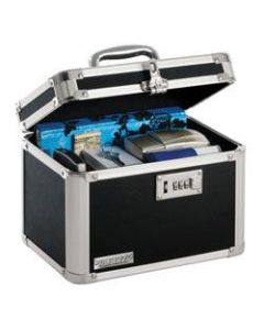 Vaultz Personal Storage Box, 7 3/4inH x 10inW x 7 1/4inD, Black
