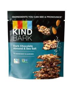 KIND Dark Chocolate Almond Sea Salt Bark, 3.6 Oz, Pack Of 2 Pouches