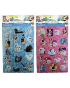 Inkology Puffy Stickers, The Secret Life Of Pets, Pack Of 6 Sheets