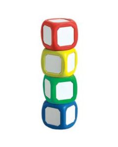 Learning Advantage Magnetic Dry-Erase Dice, 2in x 2in x 2in, Assorted Colors, Pack Of 4