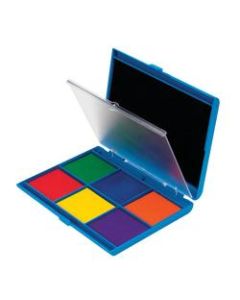 Learning Resources 7-Color Stamp Pads, 6 1/2in x 5in, Assorted Colors, Pack Of 2