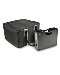 AutoExec File Tote, With Hanging File Holder, 10 1/2inH x 14inW x 17inD, Black/Gray