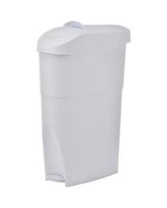 Alpine Step-On Sanitary Napkin Receptacle, 19 Qt, 23inH x 7-1/16inW x 5inD, White