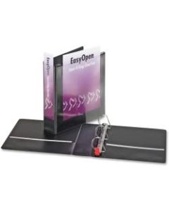 Cardinal EasyOpen ClearVue Locking View 3-Ring Binder, 2in D-Rings, 47% Recycled, Black
