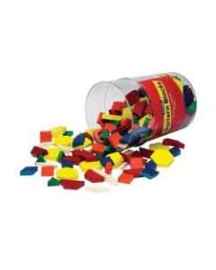 Learning Resources Wood Pattern Blocks, 5 3/4inH x 5 7/8inW x 8inD, Assorted Colors, Grades Pre-K - 3, Pack Of 250