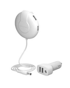 ChargeHub V6 Shareable Car Charger, White, CRG-V6-002
