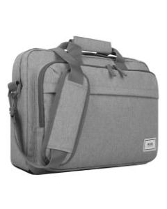 Solo New York Re:New Briefcase With 15.6in Laptop Pocket, 51% Recycled, Gray