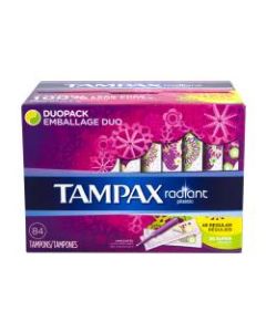 Tampax Assorted Radiant Tampons, Pack Of 84 Tampons
