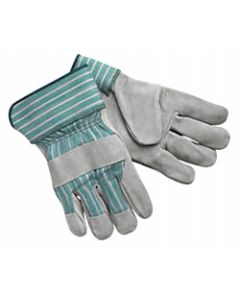 Select Shoulder Split Cow Gloves, Large, Green/Pink, Pack Of 12