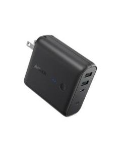Anker PowerCore Fusion - Power bank / power adapter - 5000 mAh - 18.5 Wh - 3 A - IQ - 2 output connectors (USB) - black