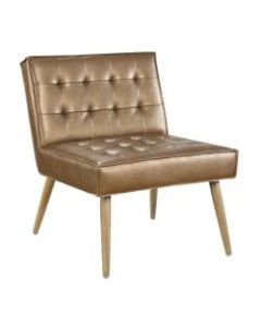 Office Star Avenue Six Amity Tufted Accent Chair, Sizzle Copper/Light Brown/Gold