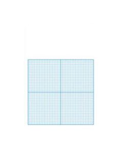 Flipside 1/4in Graph Dry-Erase Board Class Pack, 16in x 11in x 1/16in, White/Blue, Pack Of 12