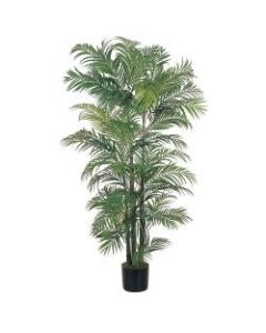 Nearly Natural 6ftH Silk Areca Palm Tree With Pot, Green