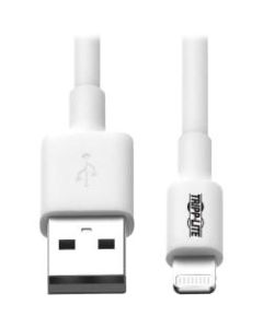 Tripp Lite 10ft Lightning USB/Sync Charge Cable for Apple Iphone / Ipad White 10ft - Lightning/USB for iPhone, iPod, iPad, Chromebook - 10 ft - 1 x Type A Male USB - 1 x Lightning Male Proprietary Connector - MFI - White"