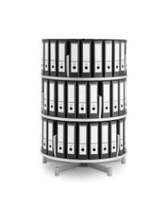 Moll Deluxe Binder And File Carousel Shelving, 3 Tier, White