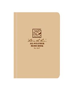 Rite in the Rain Field-Flex Memo Book, 3 1/2in x 5in, i Subject, 56 Sheets, Tan