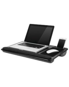 LapGear Home Office Pro Lap Desk, 21.1in x 14in x 2.6in, Black Carbon, 91498